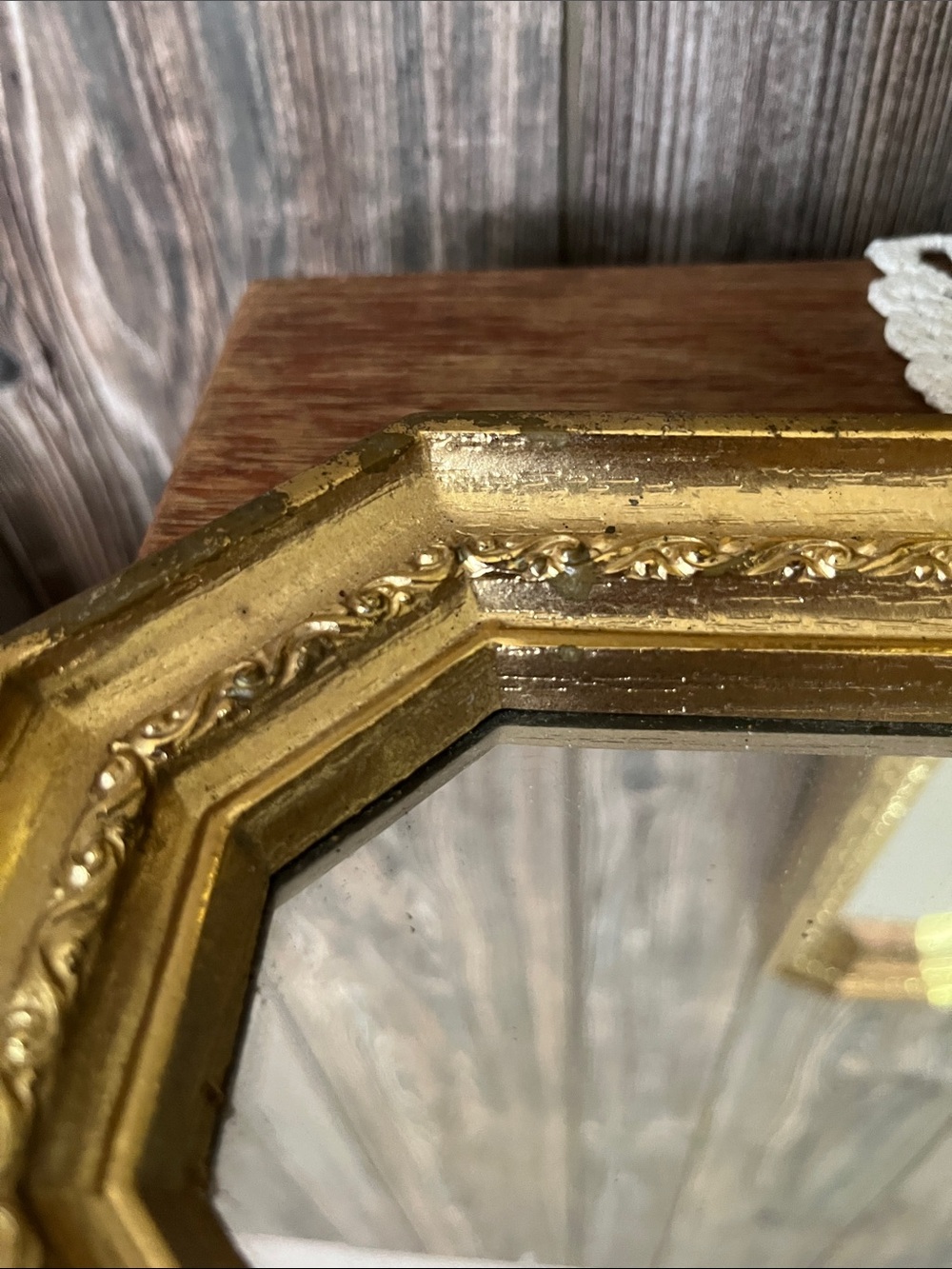 Gold Octagonal Wall Mirrors - Elegant Home Wall Decor - Picture 3 of 3